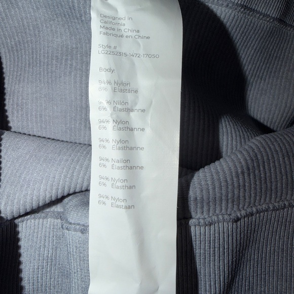 Fabletics Gray Ribbed Leggings - Picture 5 of 6